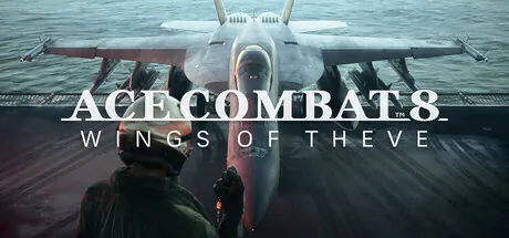 Ace Combat 8 title card displayed across a carrier deck scene